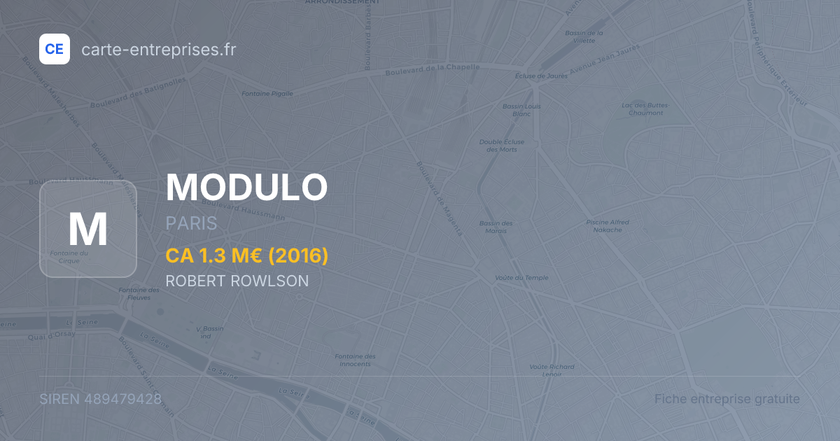 MODULO — 489479428 — fiche entreprise