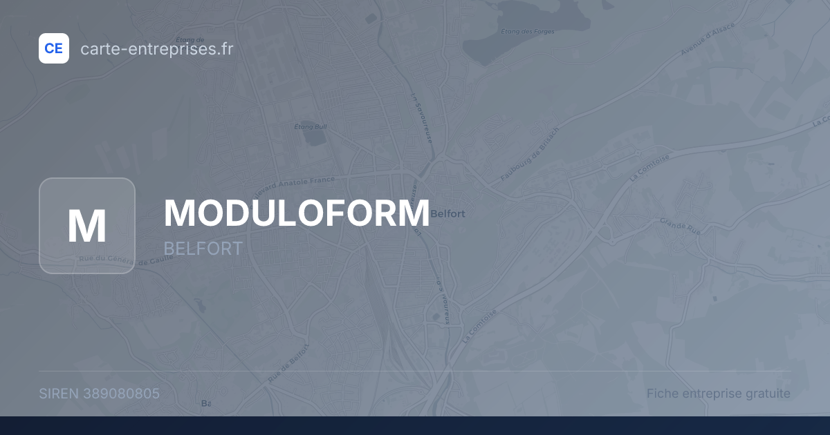 MODULOFORM — 389080805 — fiche entreprise