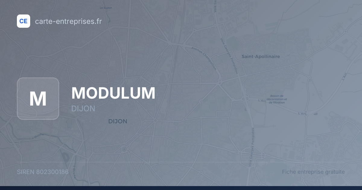 MODULUM — 802300186 — fiche entreprise