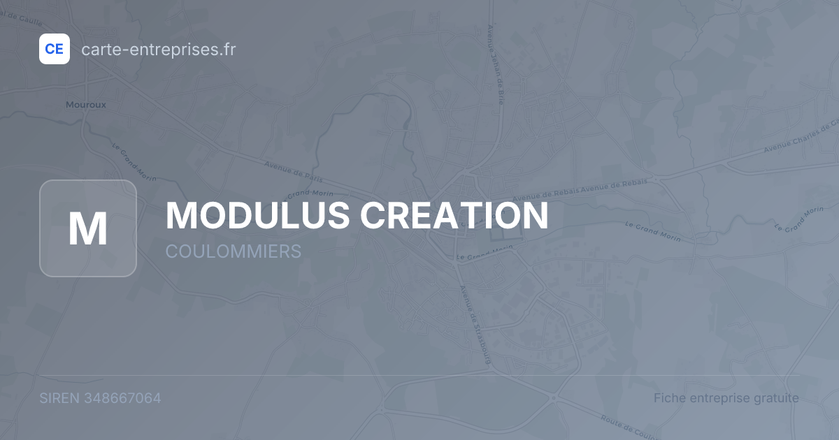MODULUS CREATION — 348667064 — fiche entreprise