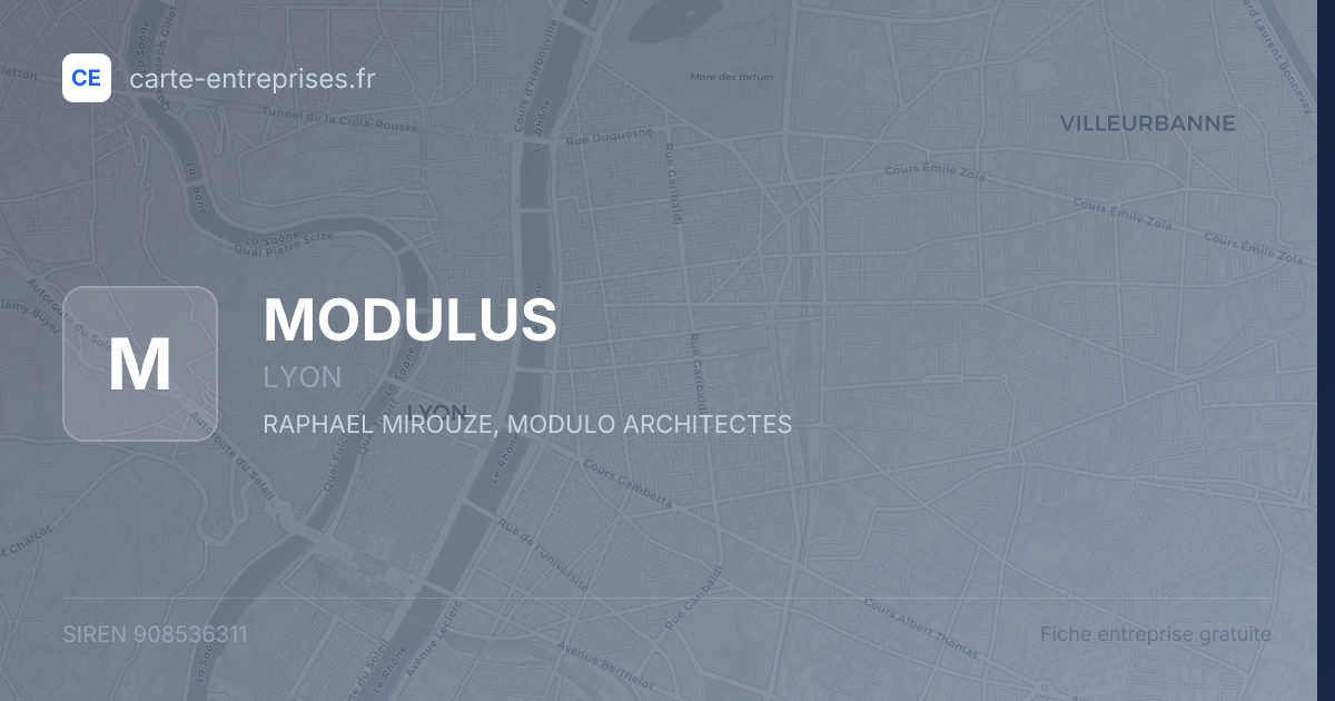 MODULUS — 908536311 — fiche entreprise