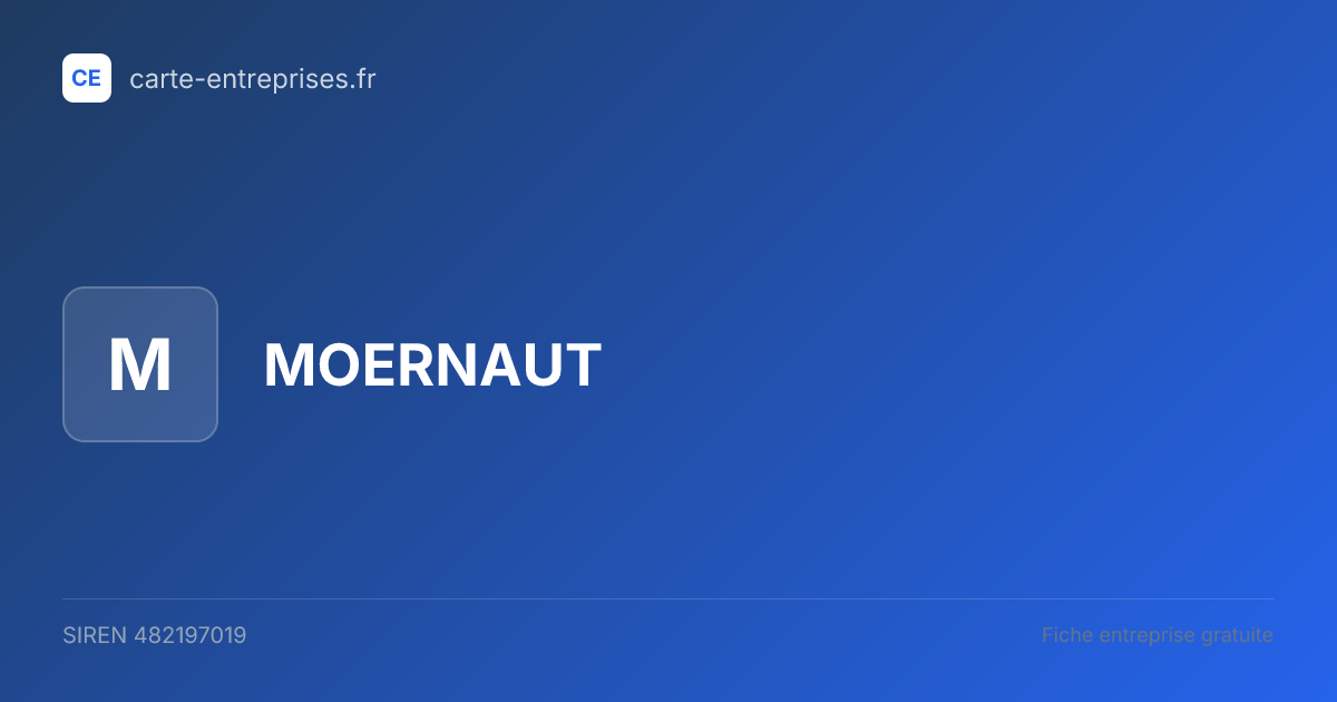 MOERNAUT — 482197019 — fiche entreprise