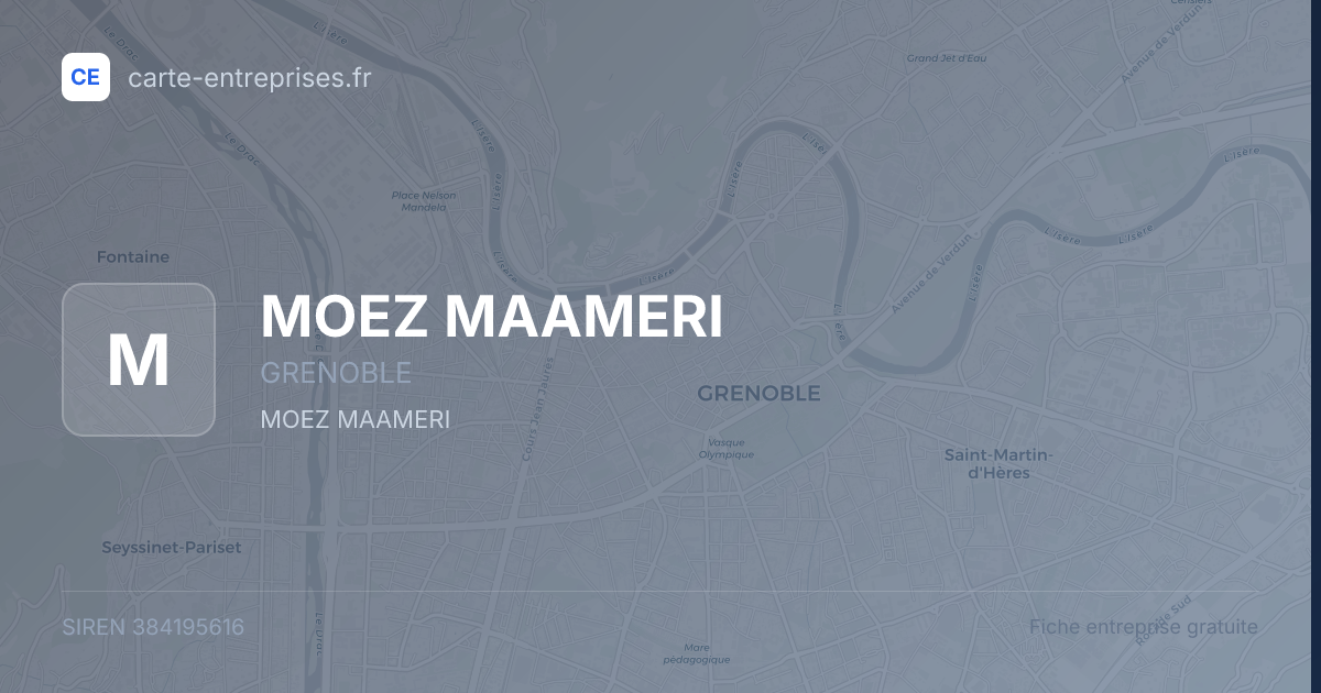 MOEZ MAAMERI — 384195616 — fiche entreprise