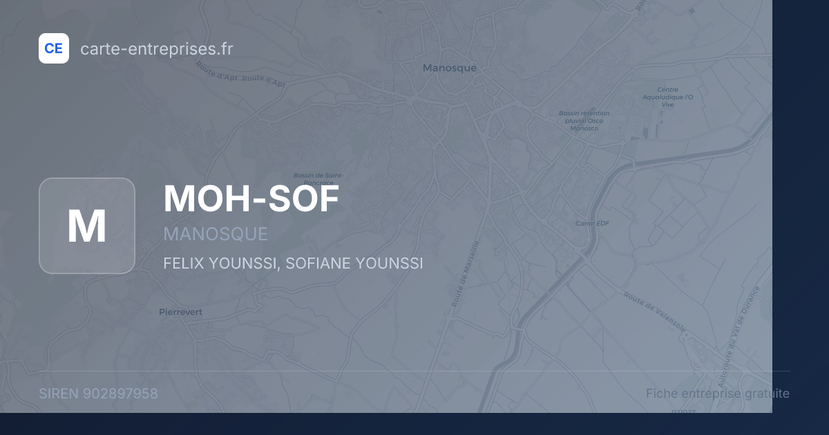 MOH-SOF — 902897958 — fiche entreprise