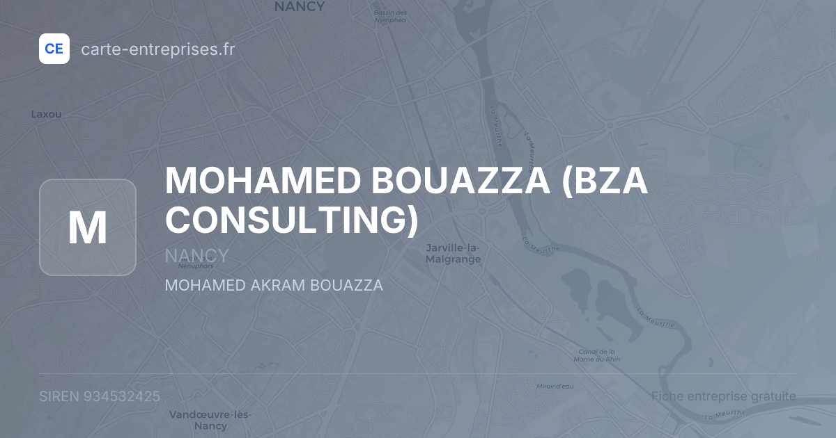 MOHAMED BOUAZZA (BZA CONSULTING) — 934532425 — fiche entreprise