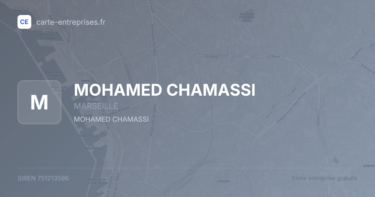 MOHAMED CHAMASSI — 751213596 — fiche entreprise