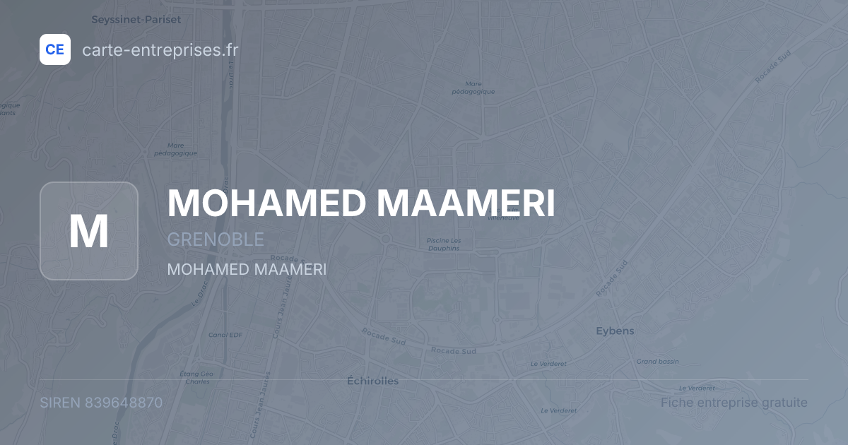 MOHAMED MAAMERI — 839648870 — fiche entreprise