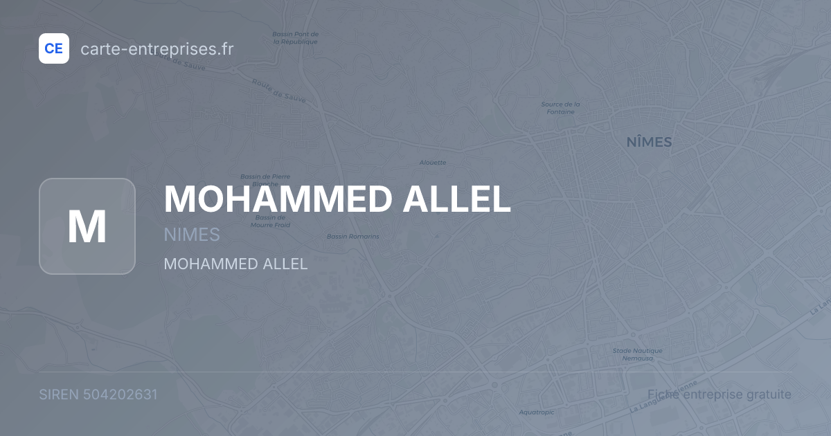 MOHAMMED ALLEL — 504202631 — fiche entreprise