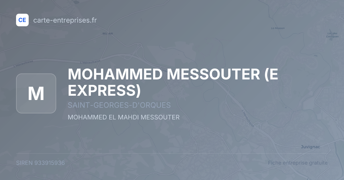 MOHAMMED MESSOUTER (E EXPRESS) — 933915936 — fiche entreprise