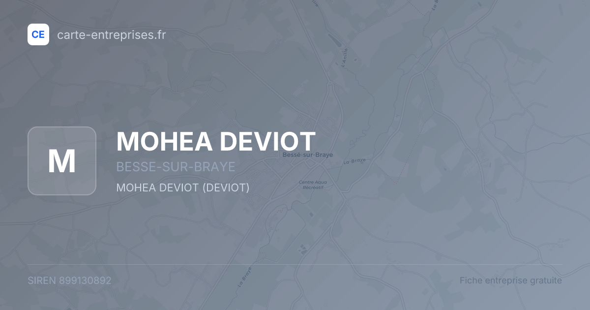 MOHEA DEVIOT — 899130892 — fiche entreprise