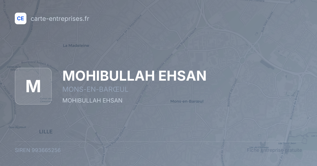 MOHIBULLAH EHSAN — 993665256 — fiche entreprise