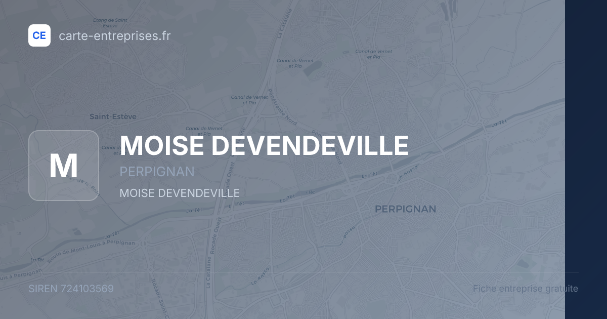 MOISE DEVENDEVILLE — 724103569 — fiche entreprise