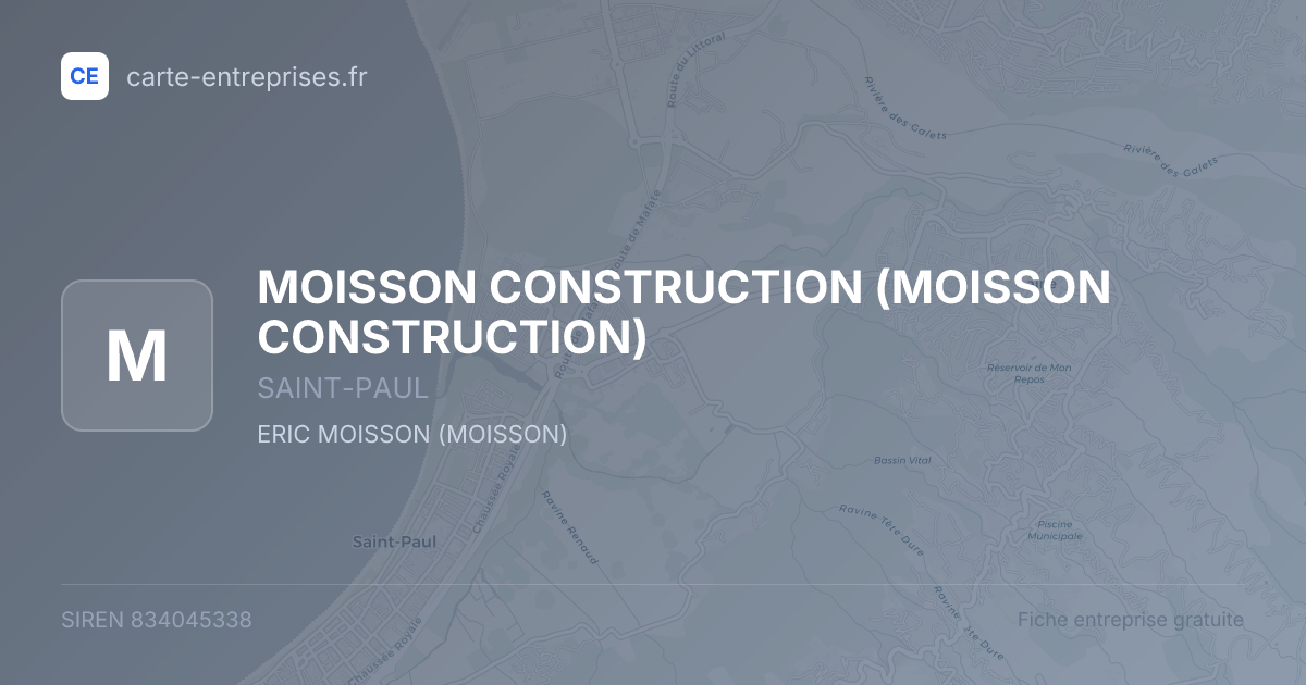 MOISSON CONSTRUCTION — 834045338 — fiche entreprise