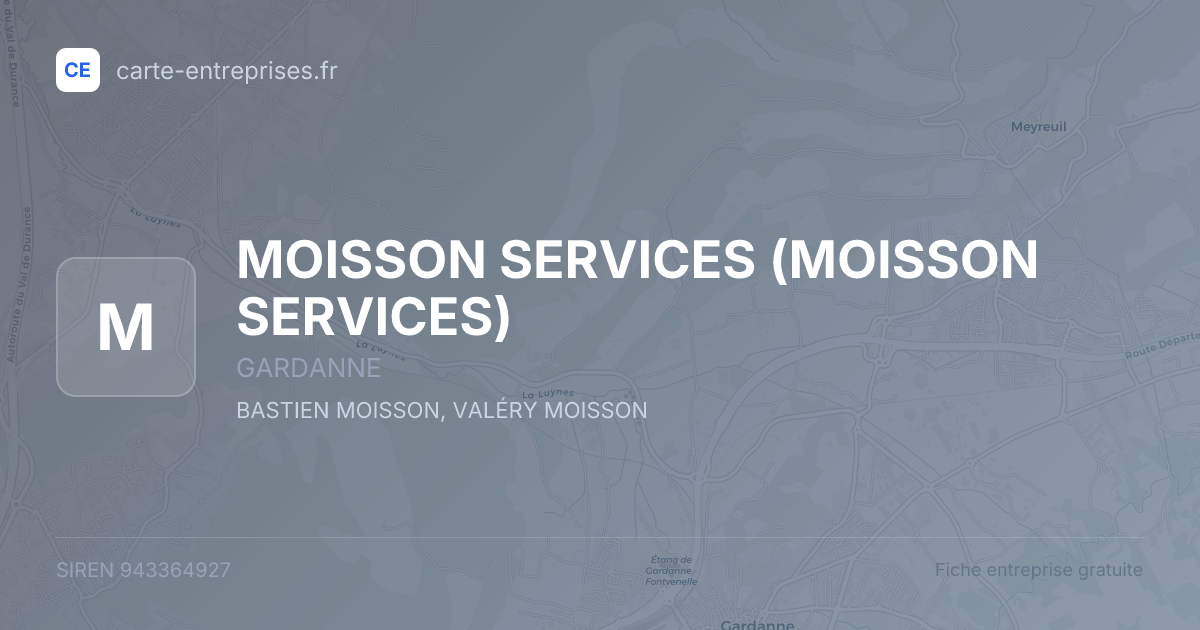 MOISSON SERVICES — 943364927 — fiche entreprise