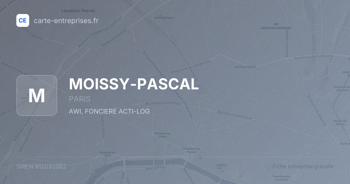 MOISSY-PASCAL — 912032083 — fiche entreprise