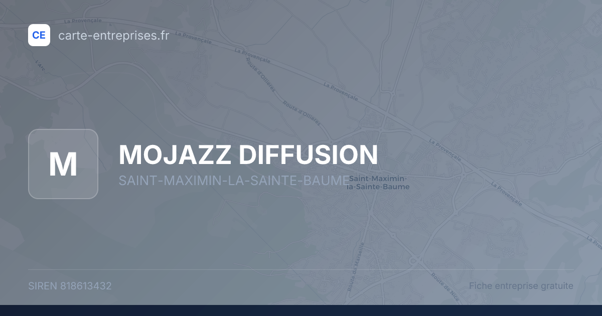 MOJAZZ DIFFUSION — 818613432 — fiche entreprise