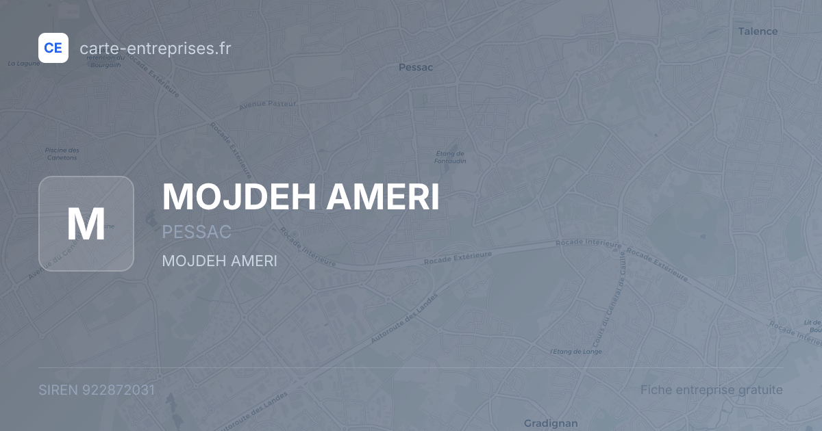 MOJDEH AMERI — 922872031 — fiche entreprise