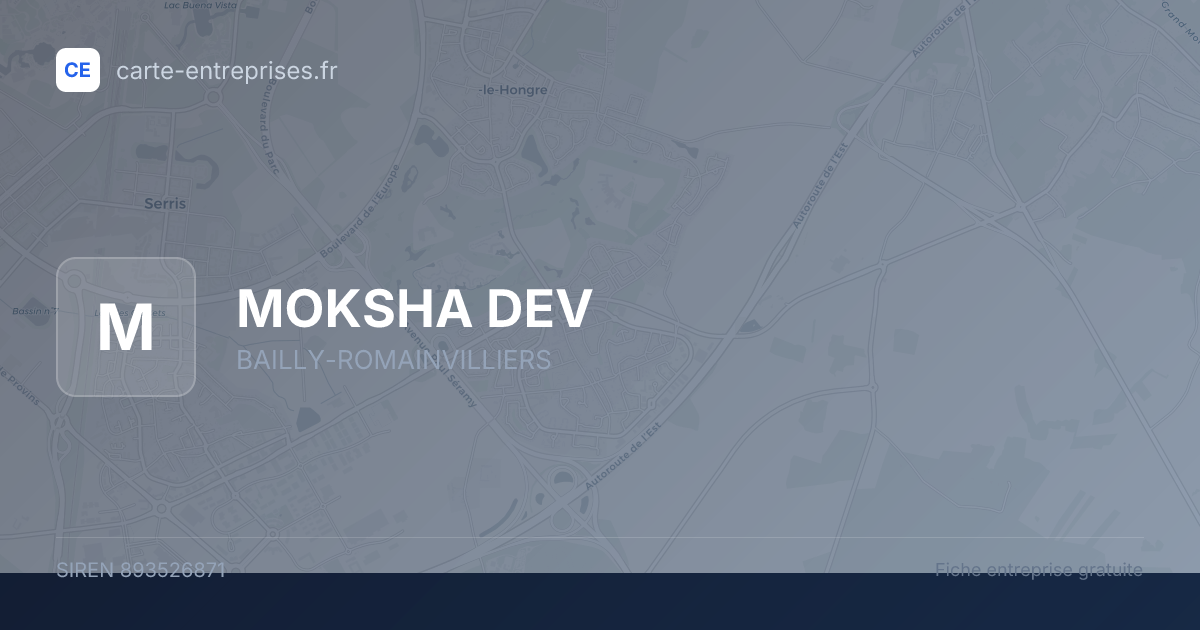 MOKSHA DEV — 893526871 — fiche entreprise