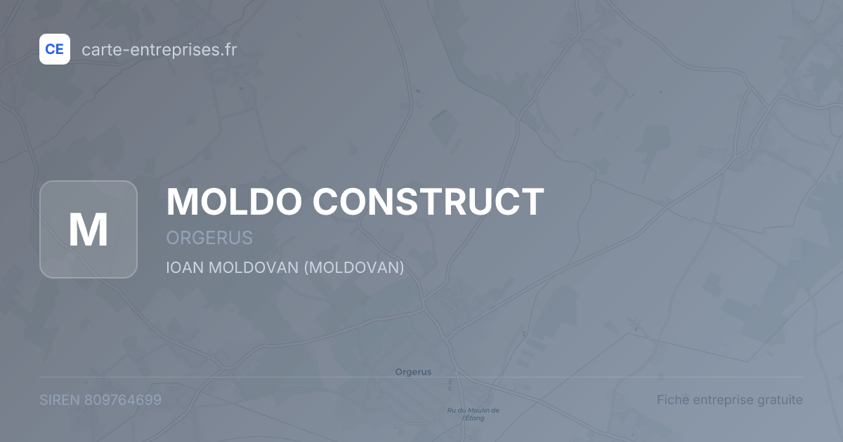 MOLDO CONSTRUCT — 809764699 — fiche entreprise