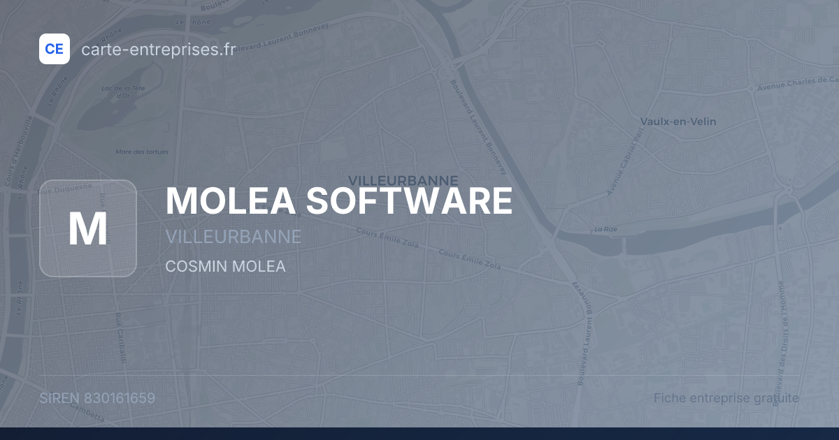 MOLEA SOFTWARE — 830161659 — fiche entreprise
