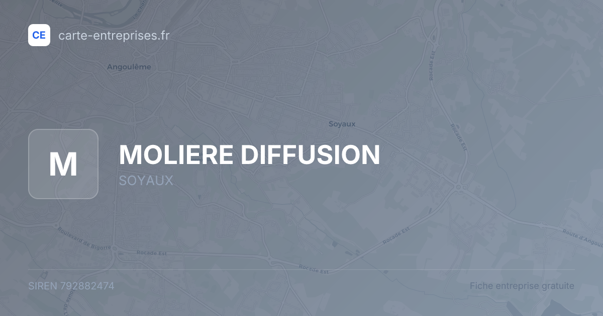 MOLIERE DIFFUSION — 792882474 — fiche entreprise