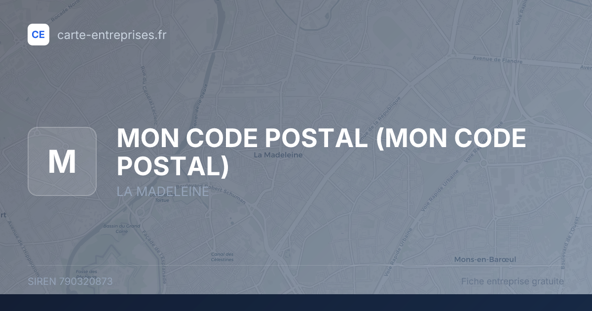 MON CODE POSTAL — 790320873 — fiche entreprise