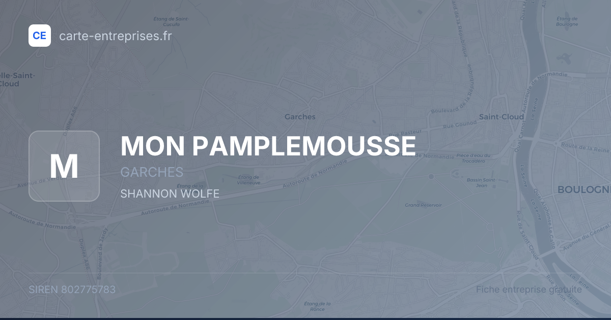MON PAMPLEMOUSSE — 802775783 — fiche entreprise
