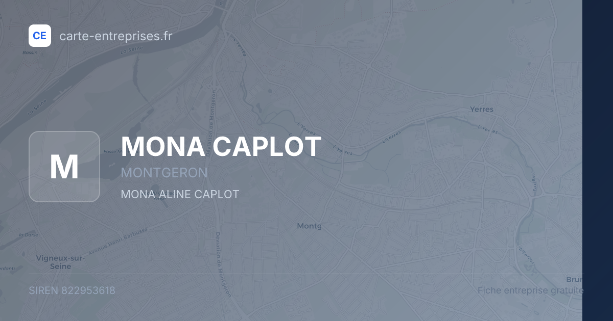 MONA CAPLOT — 822953618 — fiche entreprise