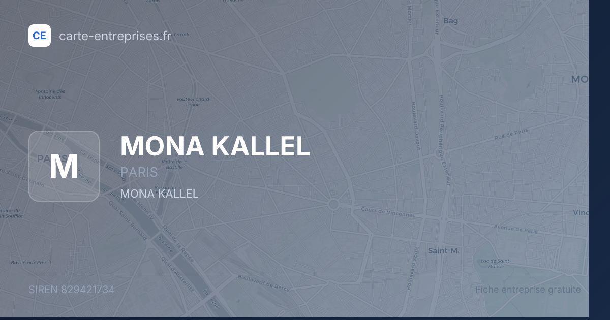 MONA KALLEL — 829421734 — fiche entreprise