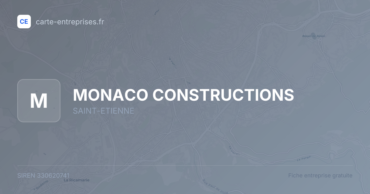 MONACO CONSTRUCTIONS — 330620741 — fiche entreprise