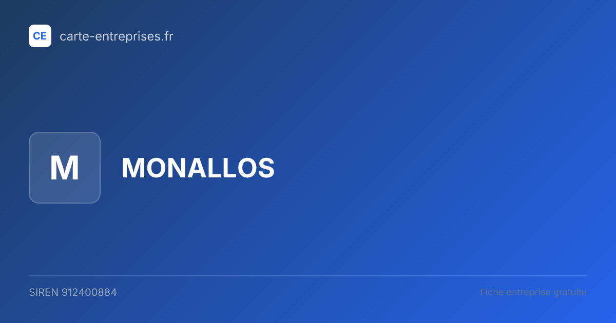MONALLOS — 912400884 — fiche entreprise