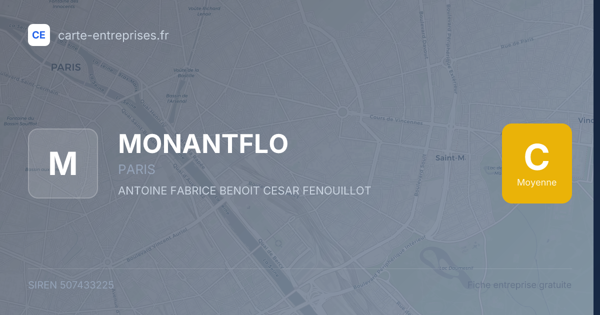 MONANTFLO — 507433225 — fiche entreprise