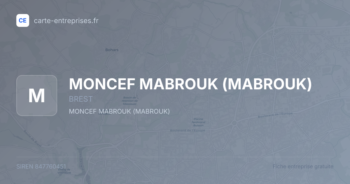 MONCEF MABROUK (MABROUK) — 847760451 — fiche entreprise