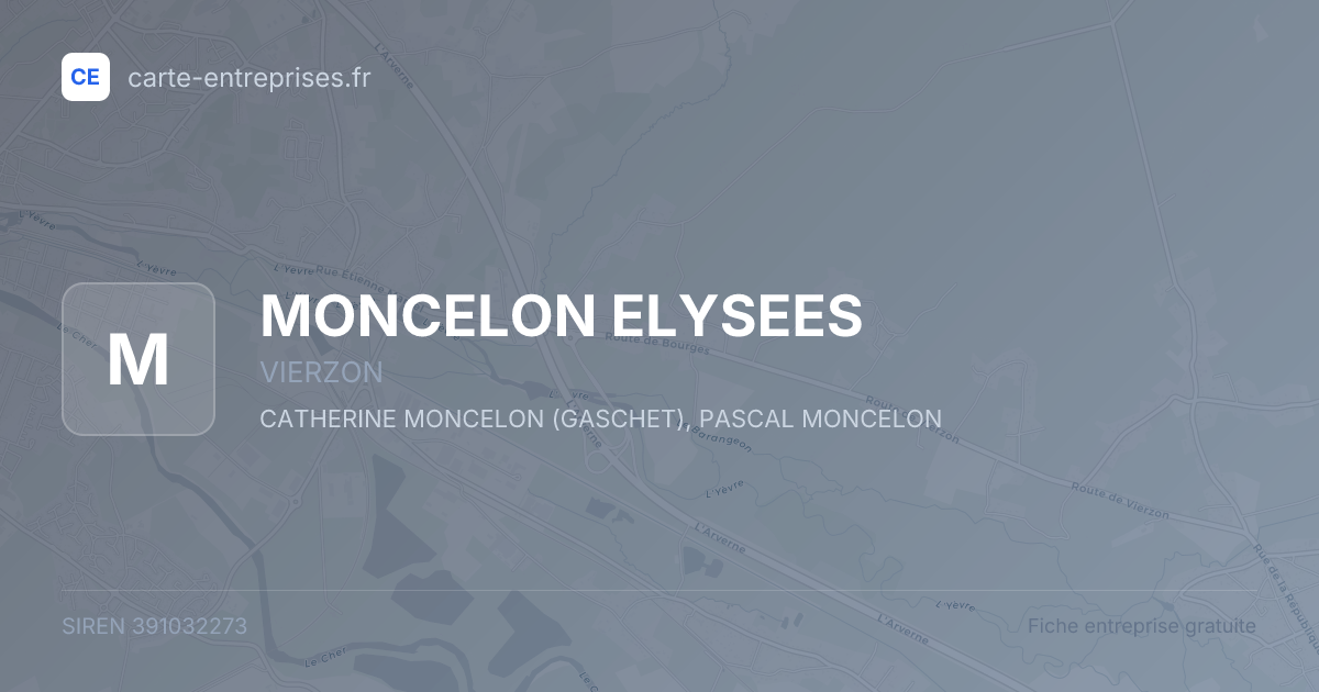 MONCELON ELYSEES — 391032273 — fiche entreprise