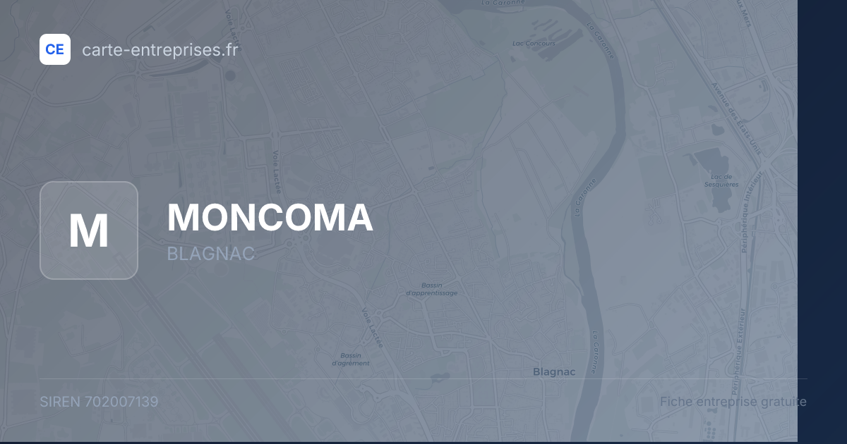 MONCOMA — 702007139 — fiche entreprise