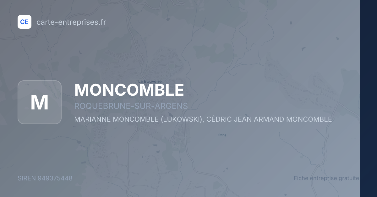 MONCOMBLE — 949375448 — fiche entreprise