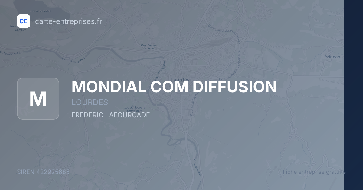 MONDIAL COM DIFFUSION — 422925685 — fiche entreprise