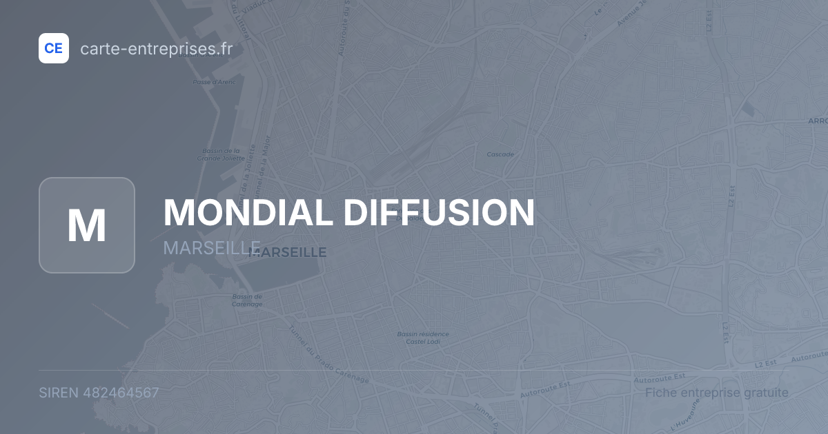 MONDIAL DIFFUSION — 482464567 — fiche entreprise