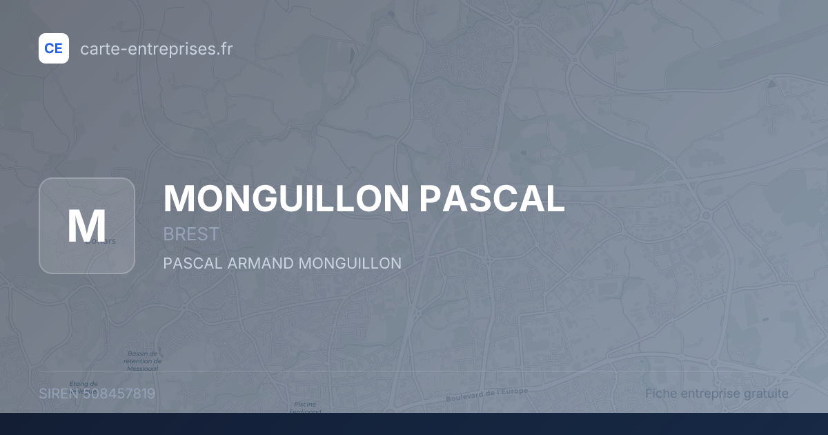 MONGUILLON PASCAL — 508457819 — fiche entreprise