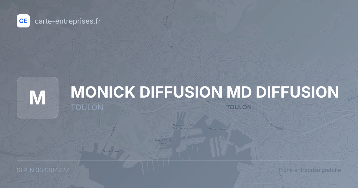 MONICK DIFFUSION MD DIFFUSION — 334304227 — fiche entreprise
