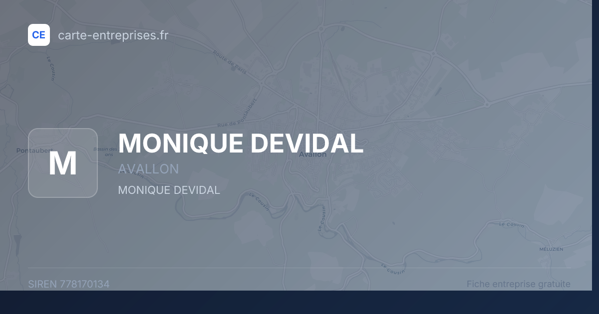 MONIQUE DEVIDAL — 778170134 — fiche entreprise