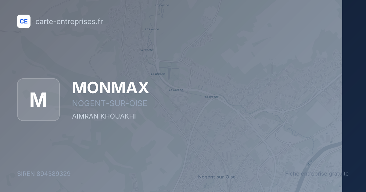 MONMAX — 894389329 — fiche entreprise