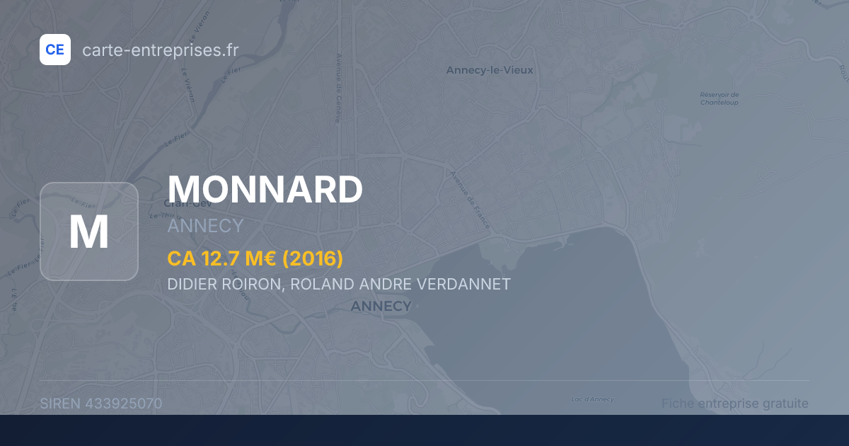 MONNARD — 433925070 — fiche entreprise