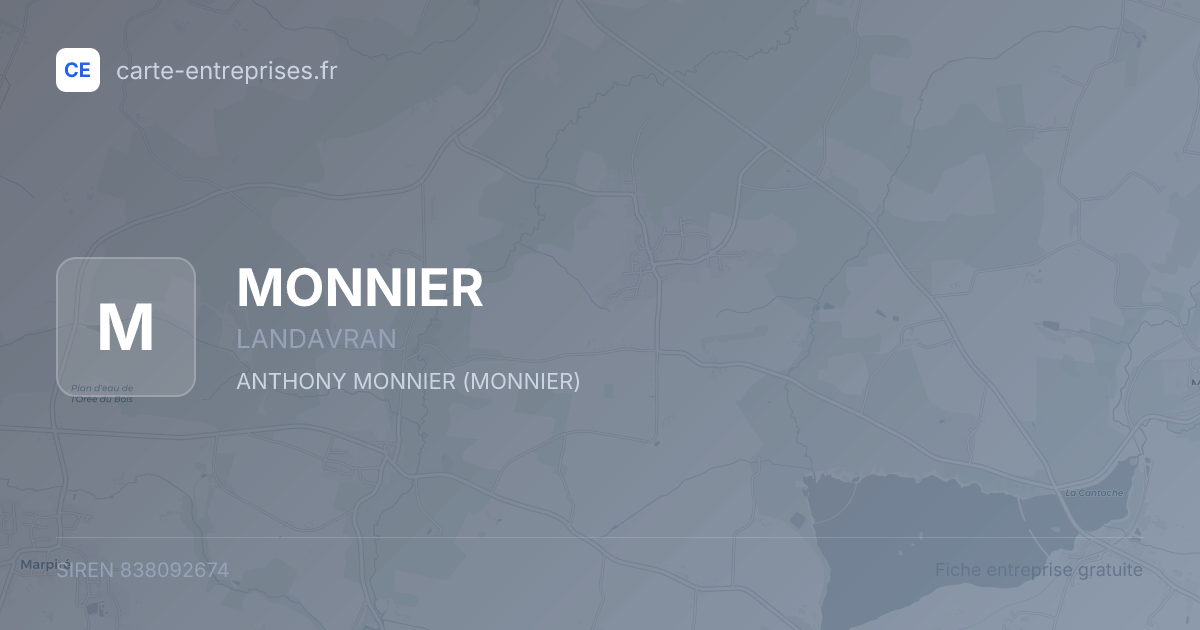 MONNIER — 838092674 — fiche entreprise