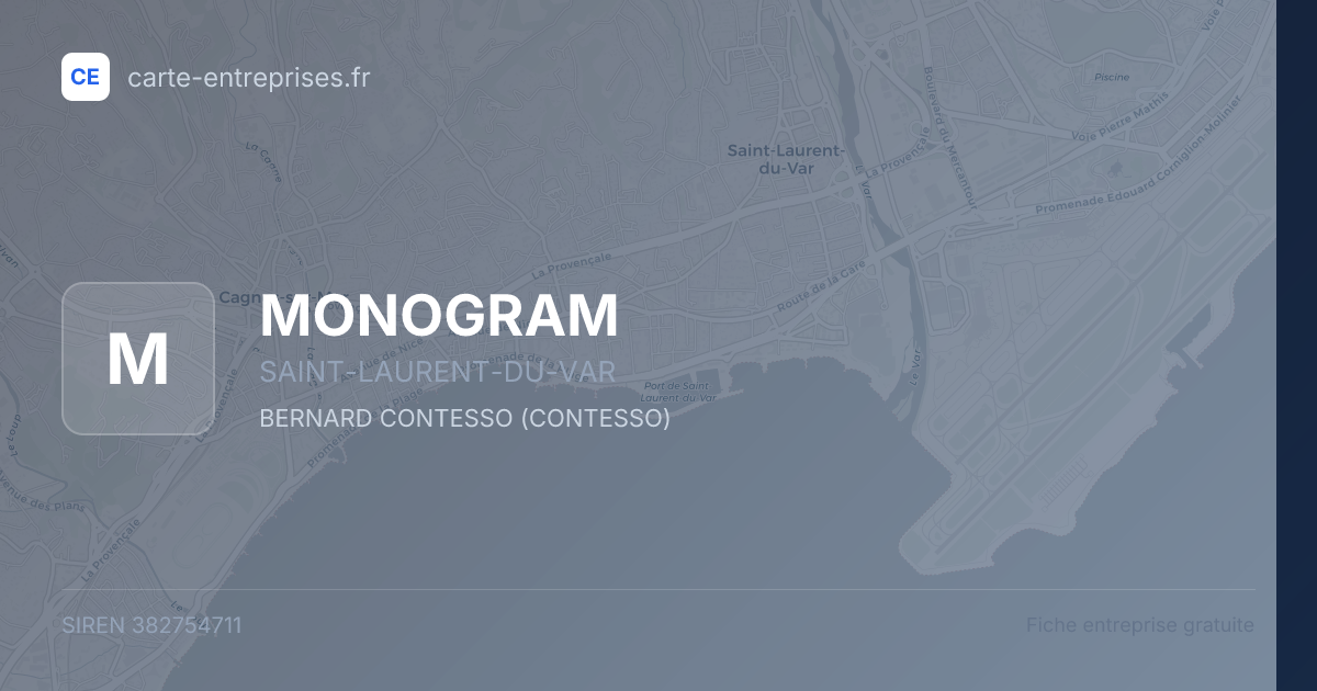 MONOGRAM — 382754711 — fiche entreprise