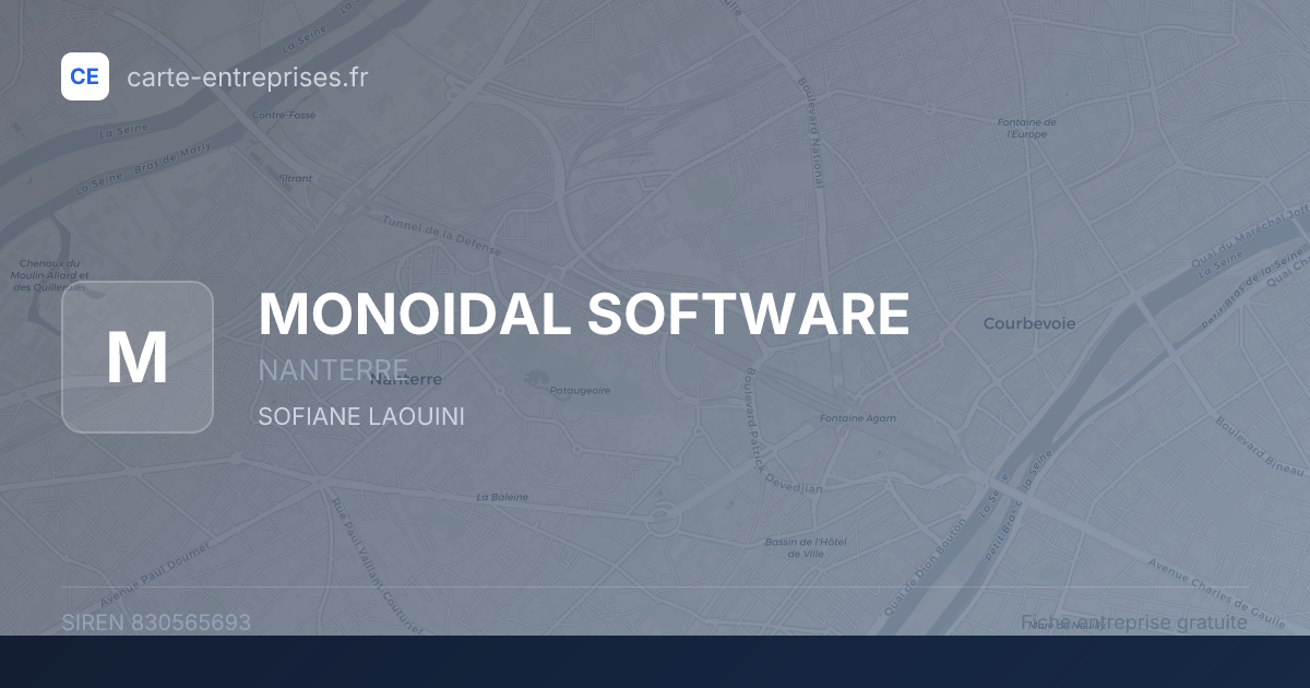 MONOIDAL SOFTWARE — 830565693 — fiche entreprise