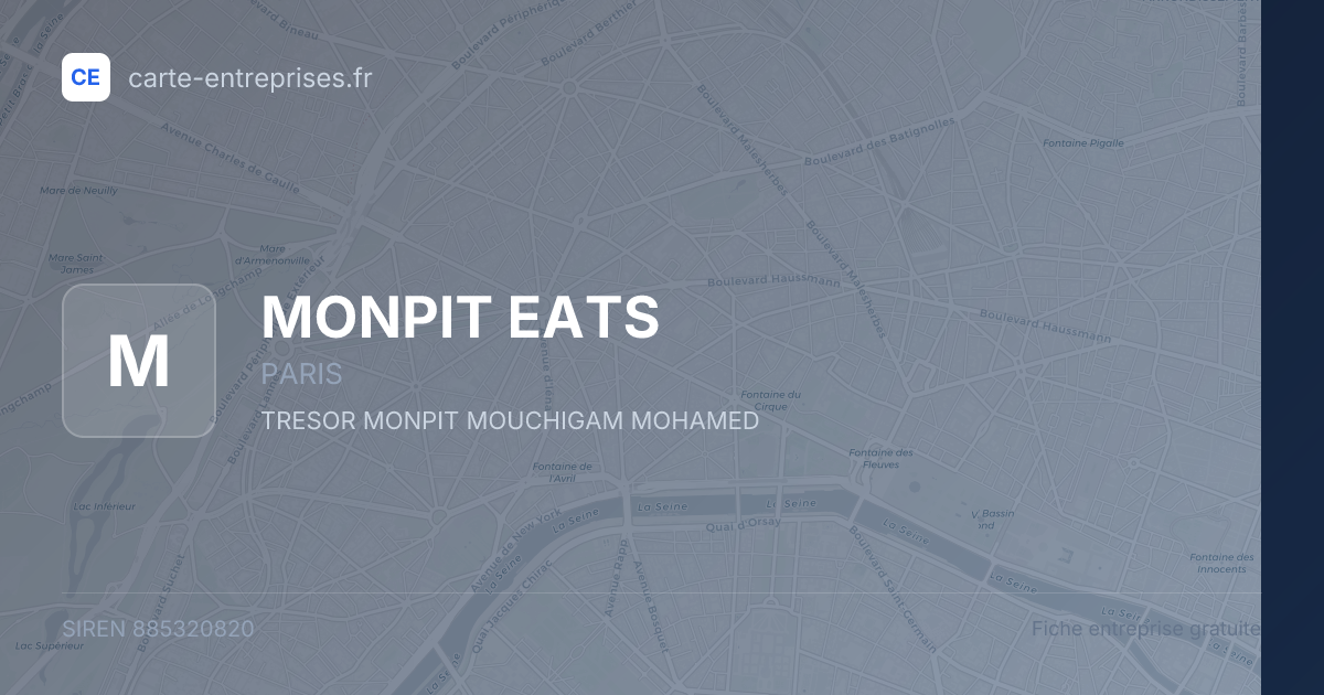 MONPIT EATS — 885320820 — fiche entreprise
