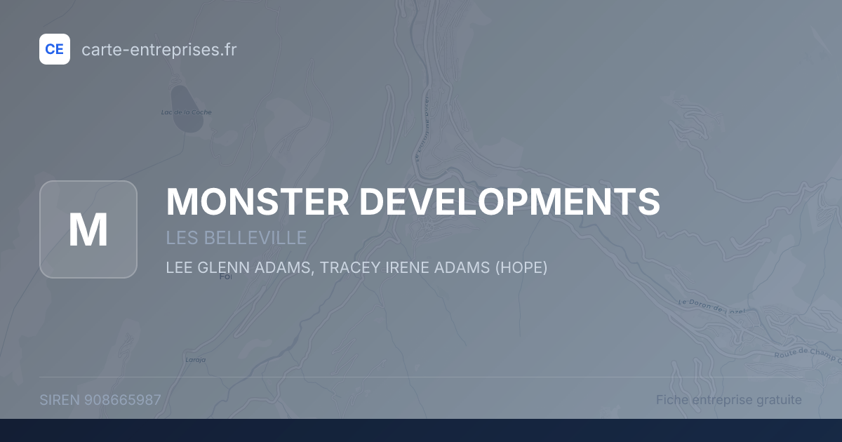 MONSTER DEVELOPMENTS — 908665987 — fiche entreprise