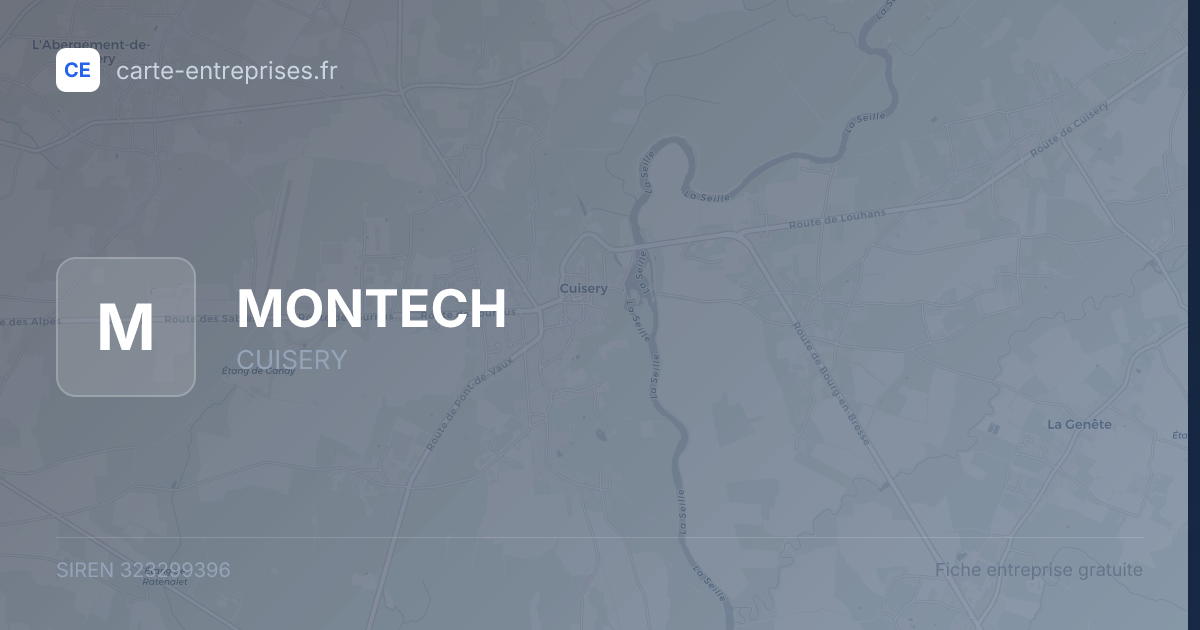MONTECH — 323299396 — fiche entreprise