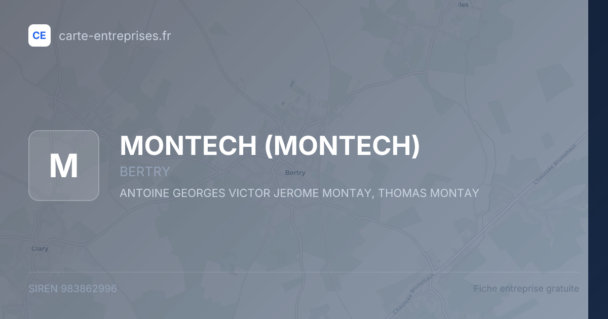 MONTECH — 983862996 — fiche entreprise